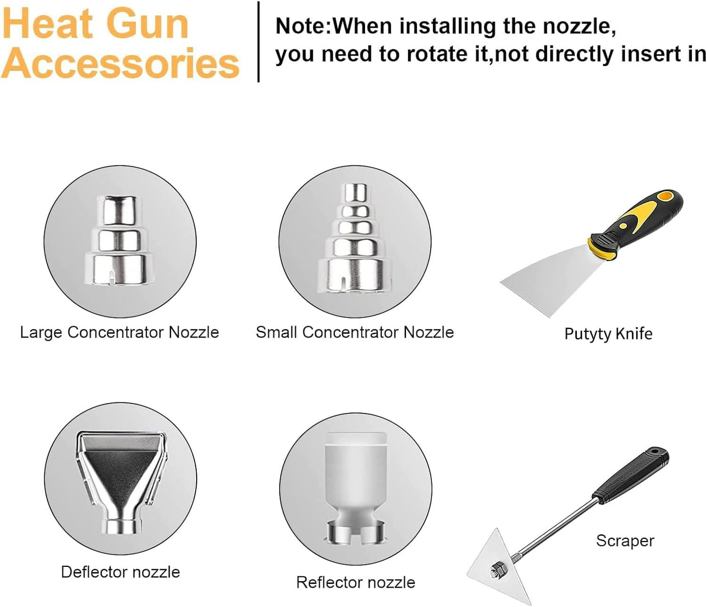 2000W Heavy Duty Hot Air Gun with Fast Heating Range of 142°F-1112°F in DEMO