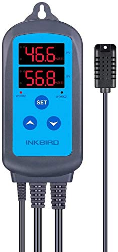 Inkbird Digital Hygrometers Dual Stage Humidity Controller and Hygrometer, NEW