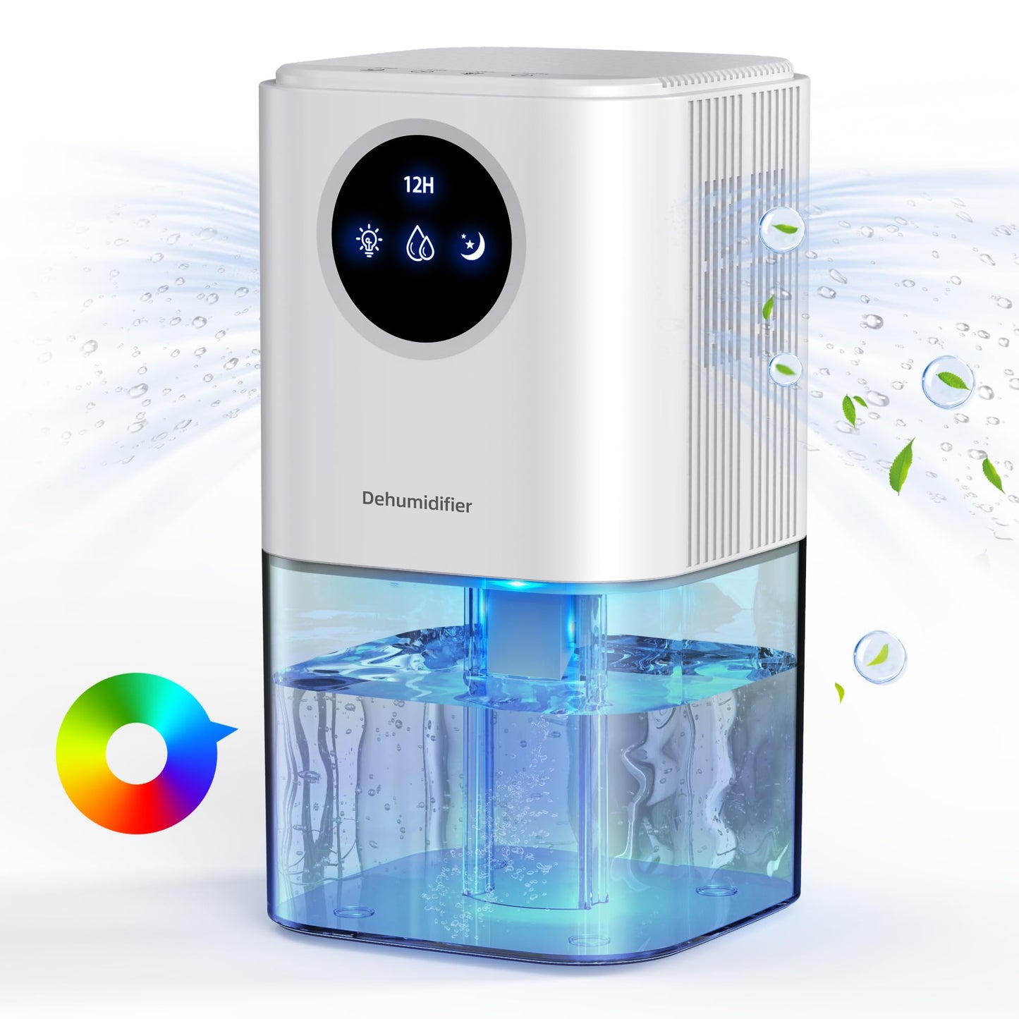 Quiet 1700ml Dehumidifiers Portable Dehumidifier for Home, Compact White DEMO