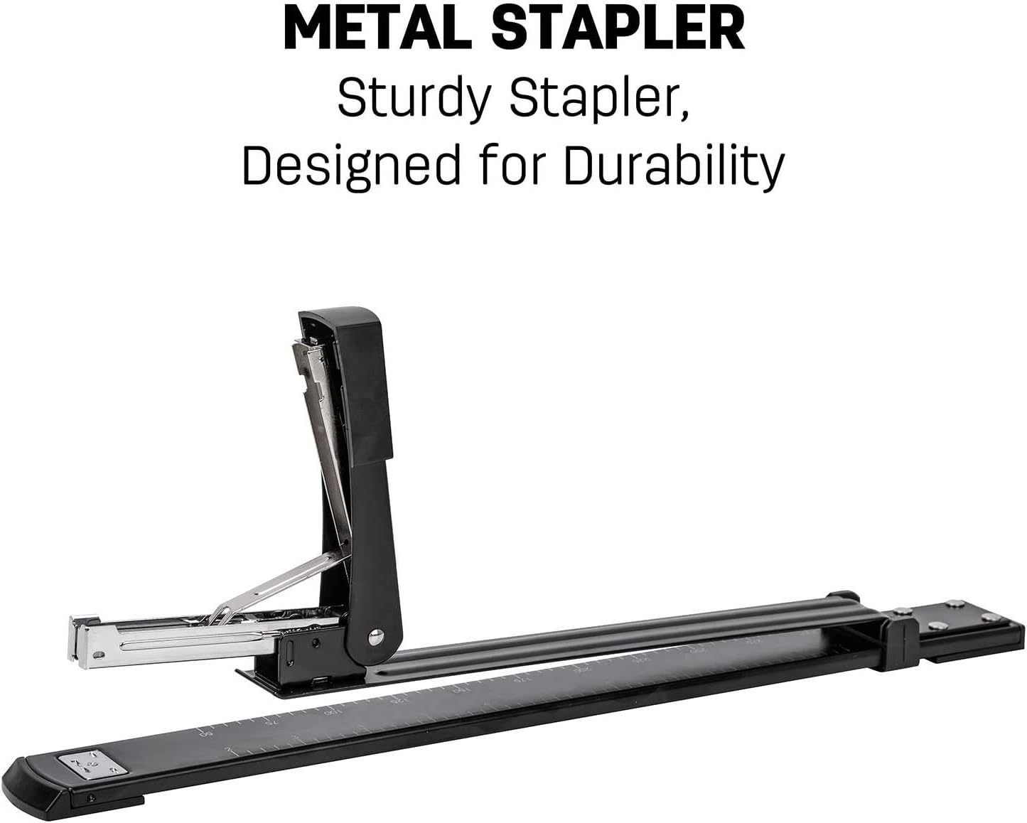 deli 25 Sheet Capacity Long Arm Stapler with 300mm Reach, Black Finish Size NEW