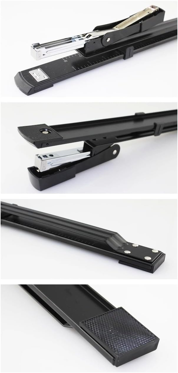 deli 25 Sheet Capacity Long Arm Stapler with 300mm Reach, Black Finish Size NEW