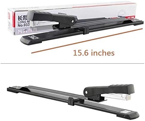 deli 25 Sheet Capacity Long Arm Stapler with 300mm Reach, Black Finish Size NEW