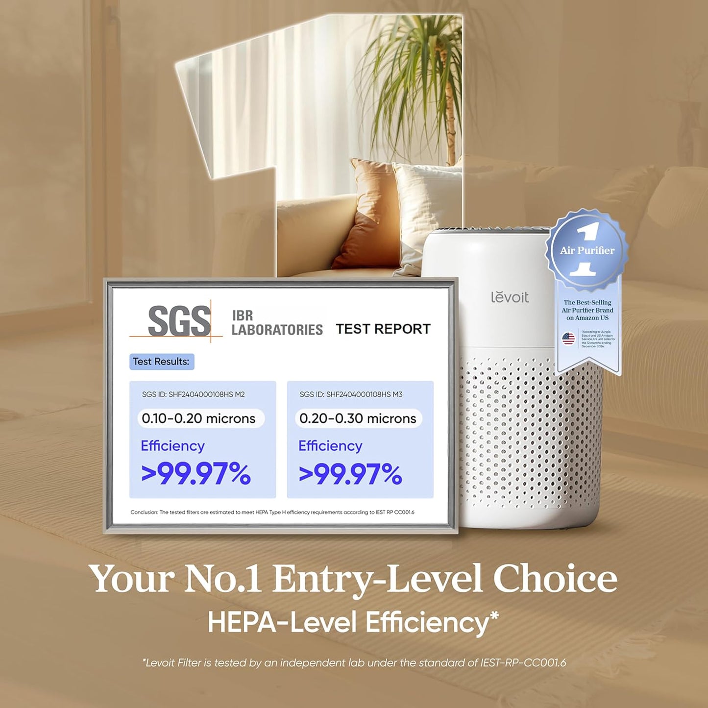 Levoit 3-in-1 Air Purifiers Air Purifier HEPA Filter Quiet Bedroom Home DEMO
