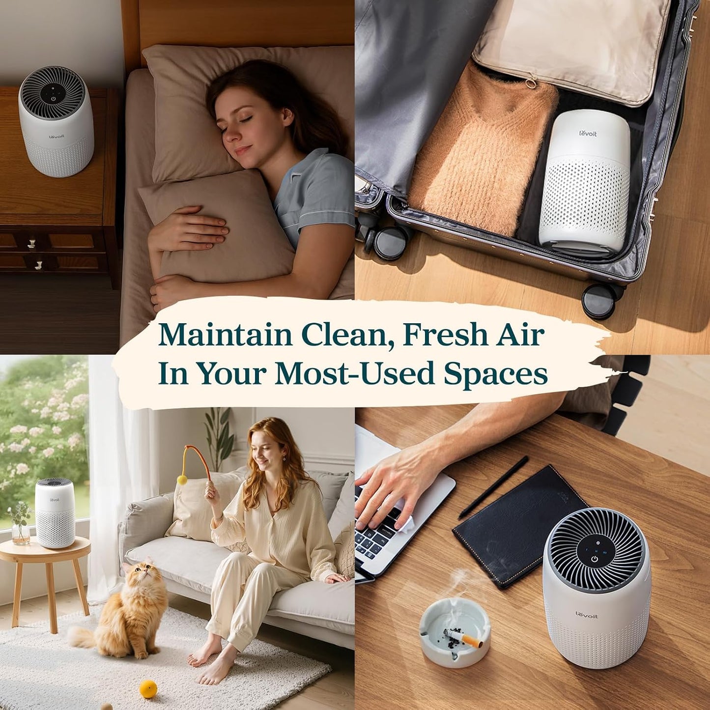 Levoit 3-in-1 Air Purifiers Air Purifier HEPA Filter Quiet Bedroom Home DEMO
