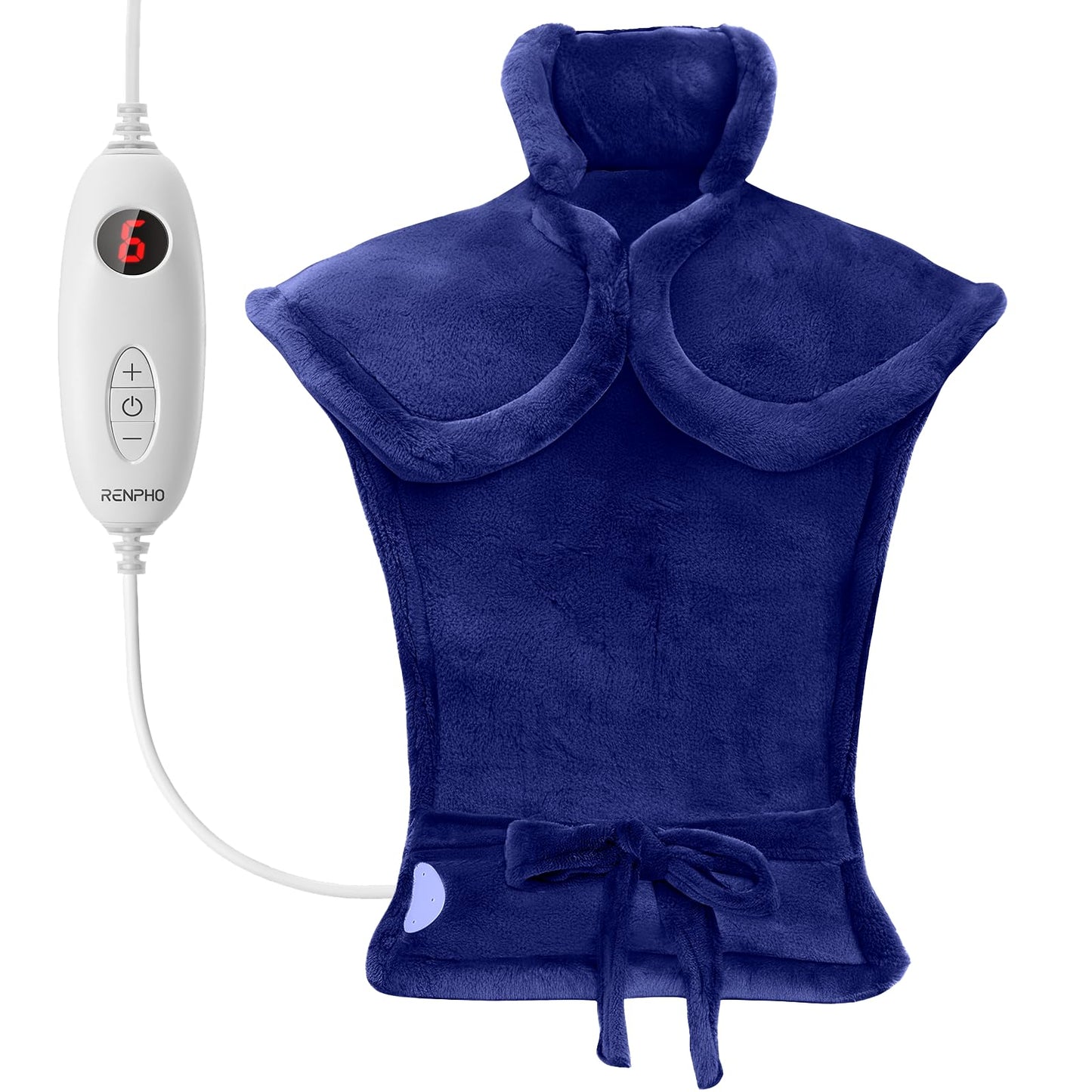 RENPHO Electric Heating Pad for Neck, Shoulders & Back Pain Relief, Dark DEMO