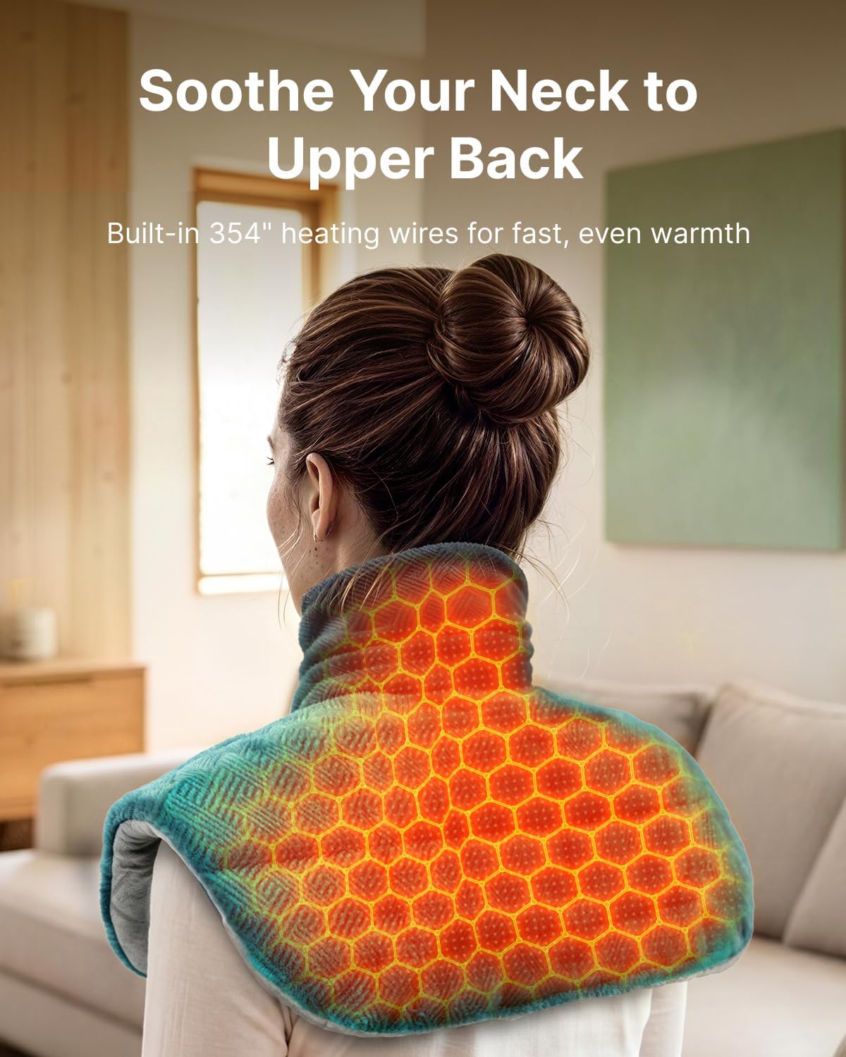 RENPHO Graphene Heating Pad Electric for Neck and Shoulder with Weighted DEMO
