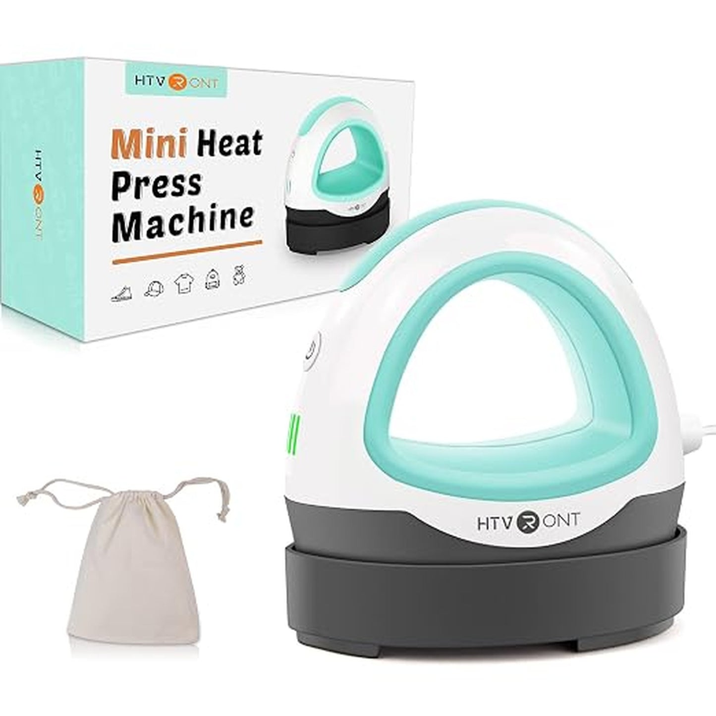 HTVRONT Heat Press Machine for T-Shirt, Mug, and Apparel Printing in Teal DEMO