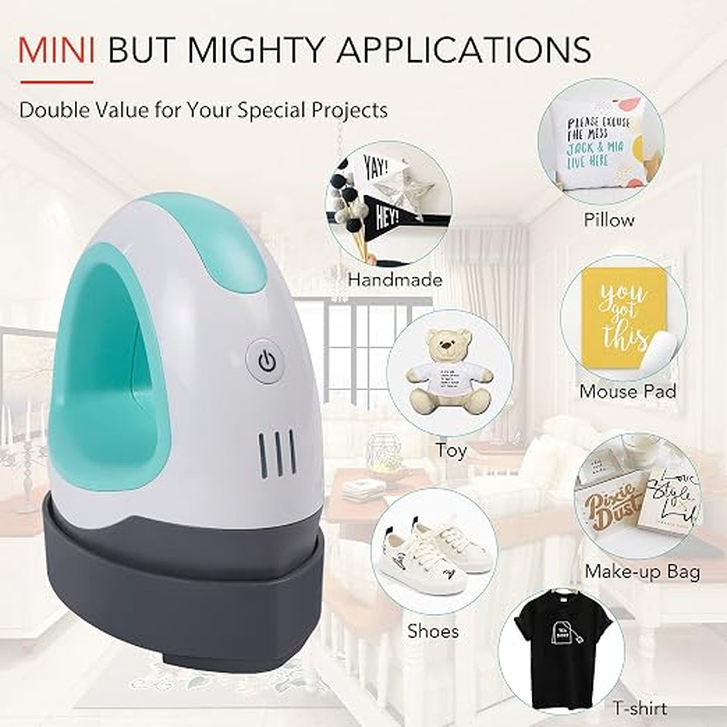 HTVRONT Heat Press Machine for T-Shirt, Mug, and Apparel Printing in Teal DEMO