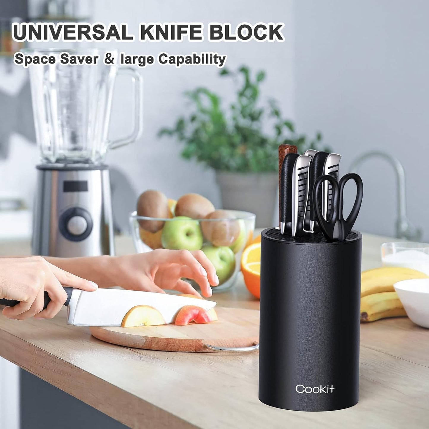 Cookit Universal Kitchen Knives Knife Block Holder with Unique Double-L NEW
