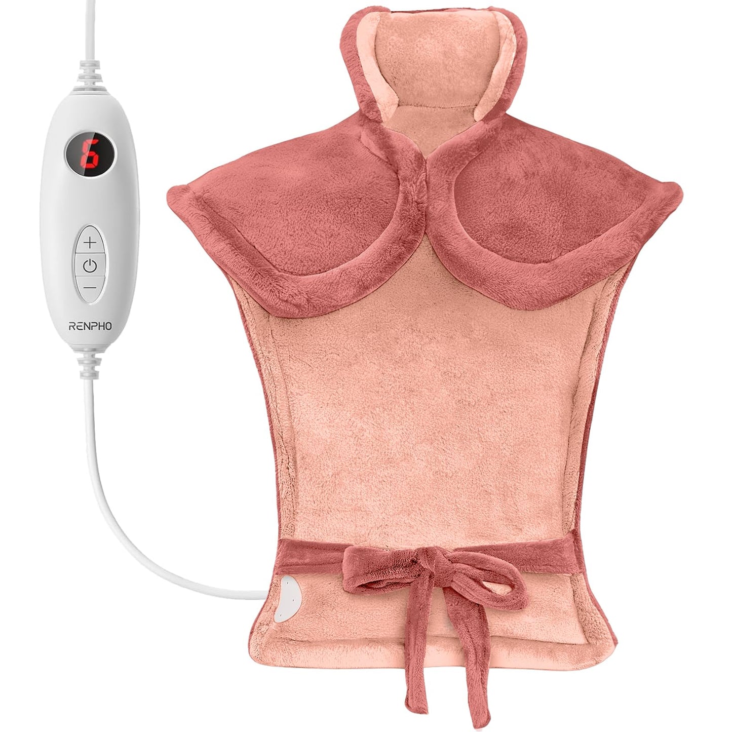RENPHO Electric Heating Pad for Neck Shoulders and Back Warm Therapy Pink DEMO