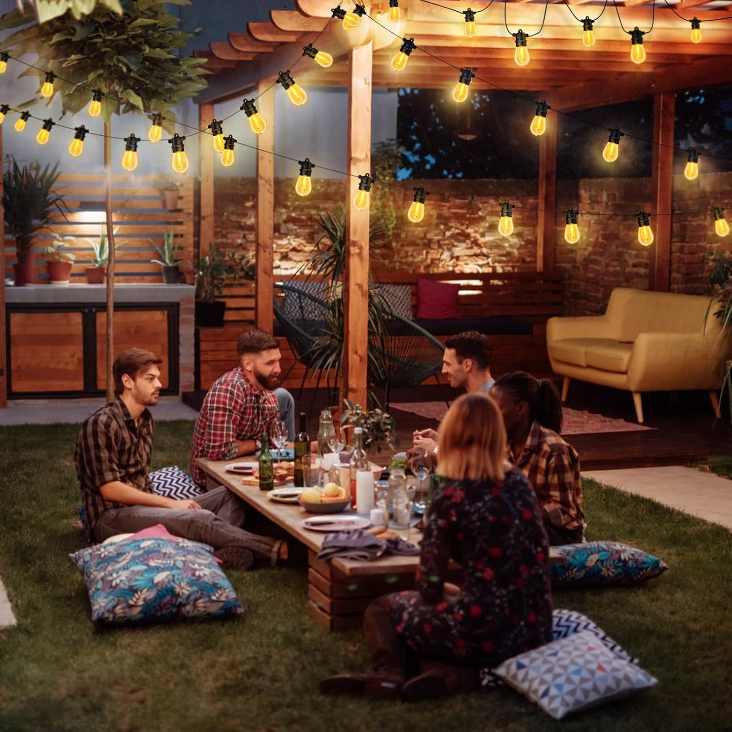 Roshin 30M Indoor-Outdoor Waterproof Warm LED Festoon Lights for Indoor & DEMO