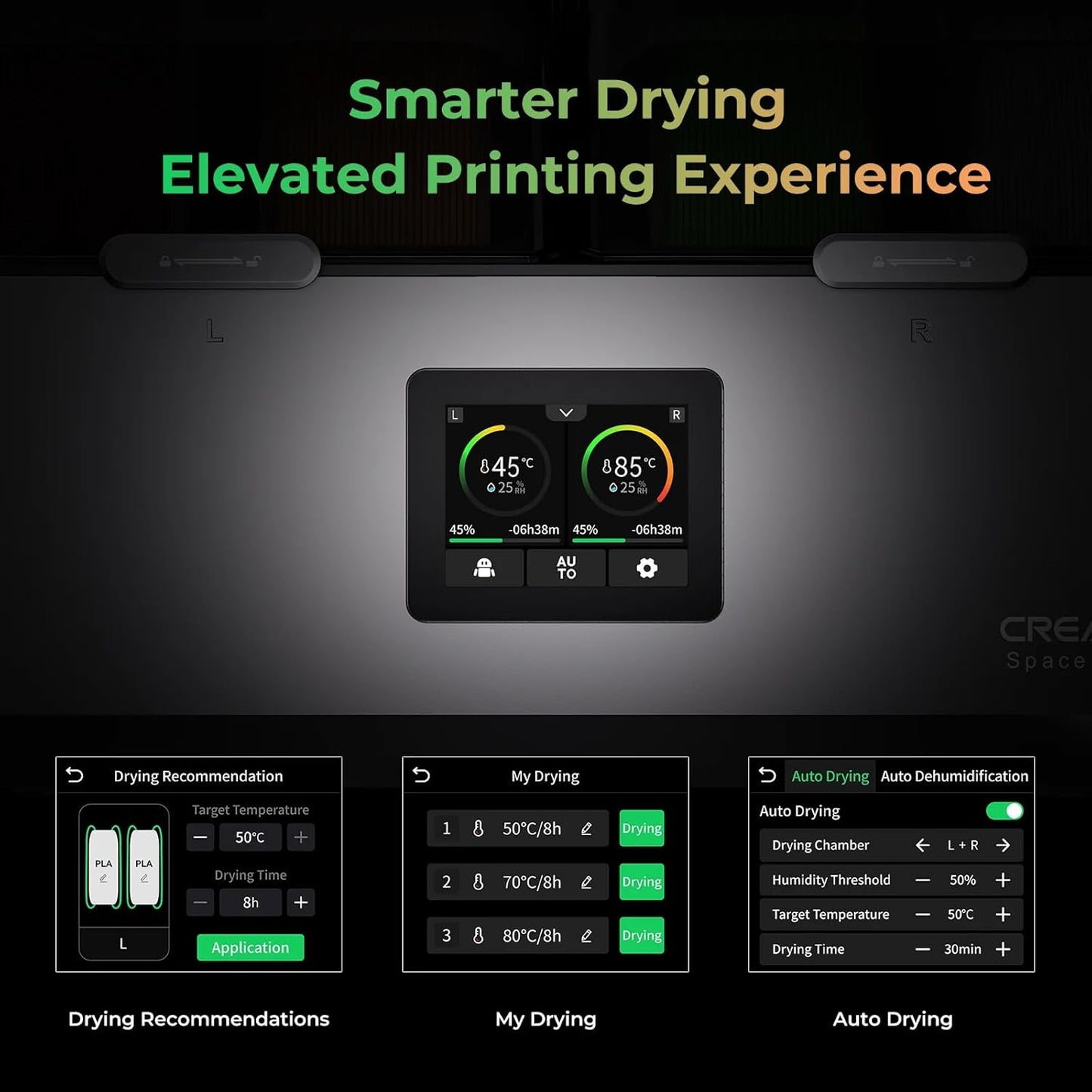 CREALITY 3D 3D Printing Printer Filament Dryer with 4 Spool Storage Box in NEW
