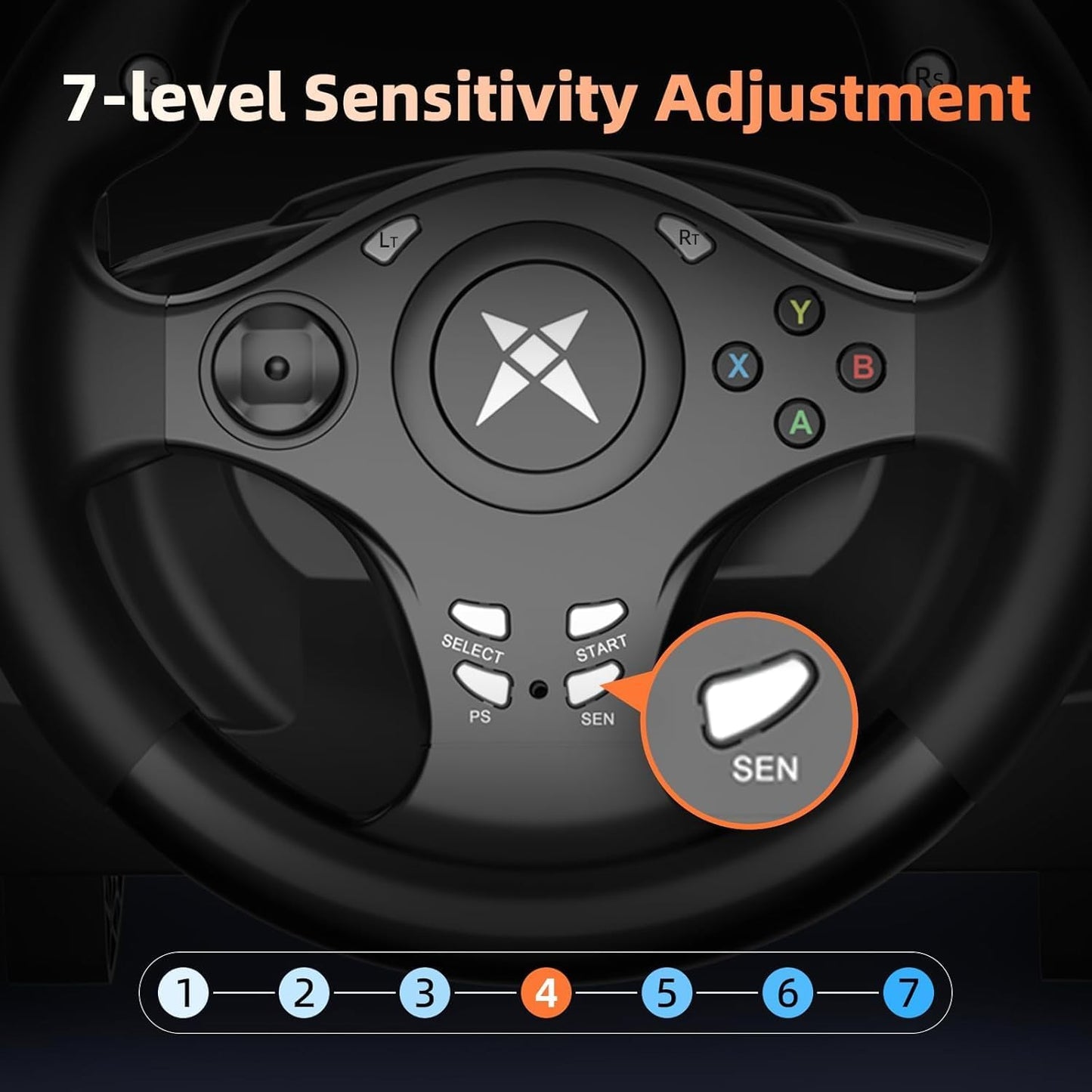 Gaming Controllers Racing Wheel Controller for Simulation Driving Games DEMO