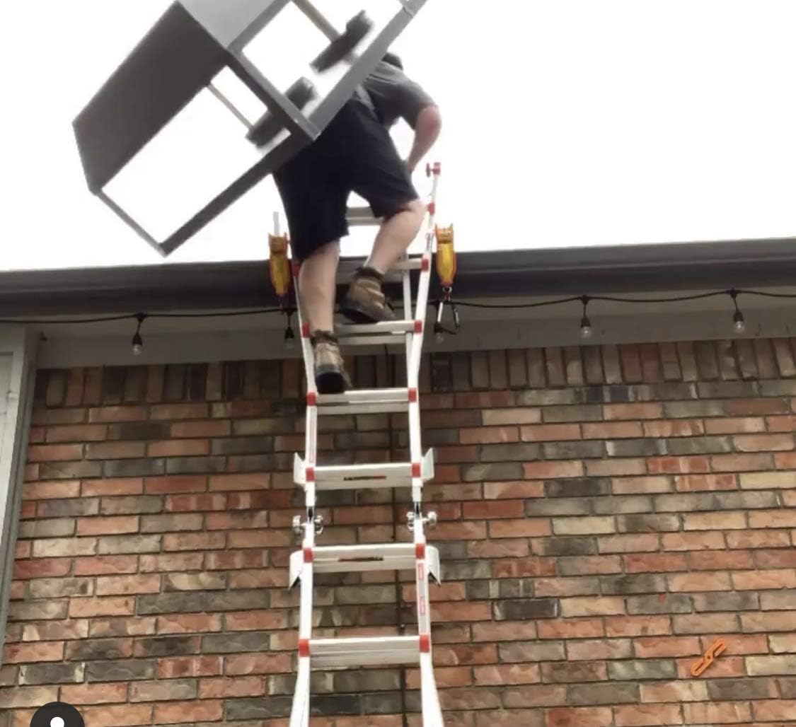 Lock Jaw Building Supplies Ladder Grip Pair Stabilizer for Gutters in DEMO