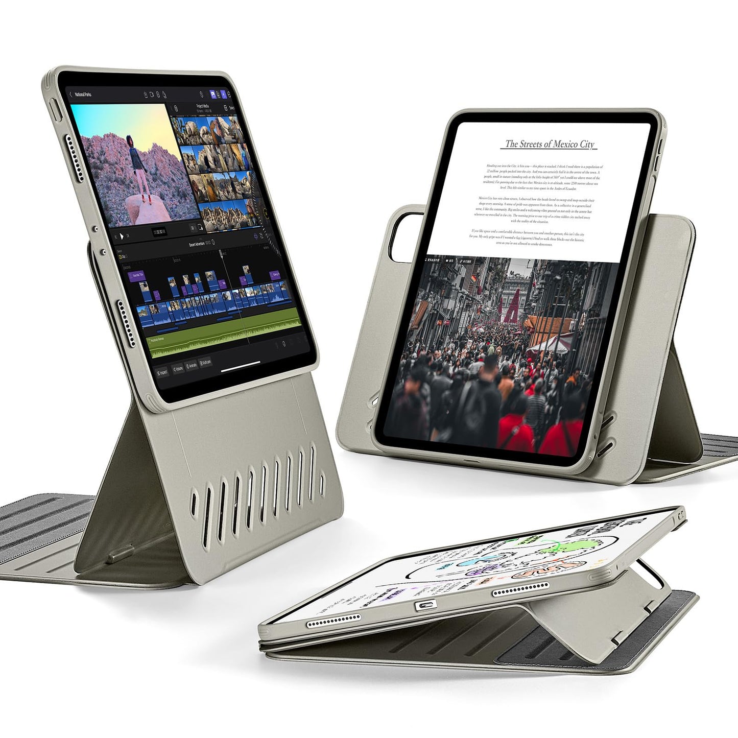 ESR Titanium Protective Tablet Case for Apple iPad Pro 11-inch, Silver DEMO