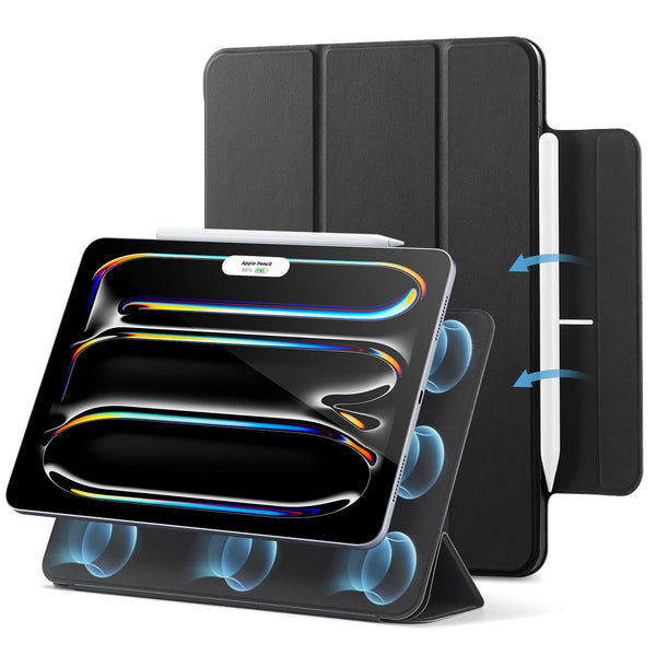ESR Magnetic Attachment Tablet Case for iPad Air 11 inch, Black, Protective NEW