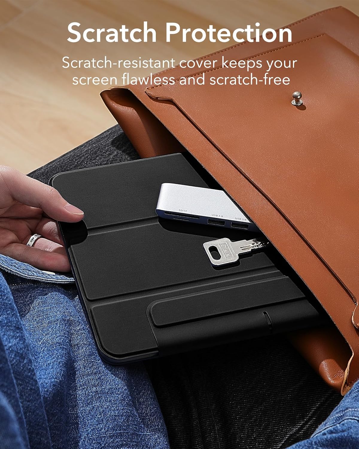 ESR Magnetic Attachment Tablet Case for iPad Air 11 inch, Black, Protective NEW