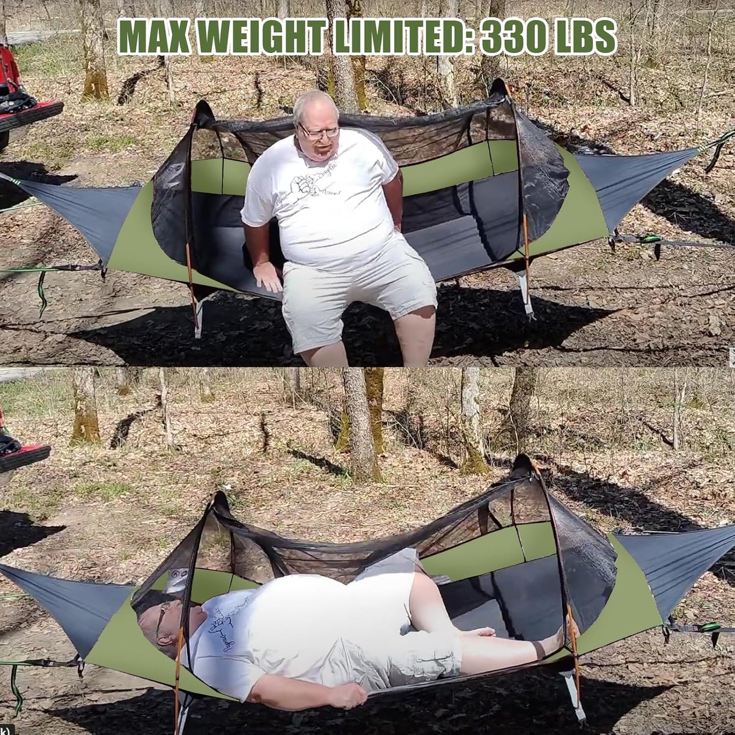 Night Cat Hammocks Hammock Tent with Mosquito Net Waterproof Rainfly Dark NEW