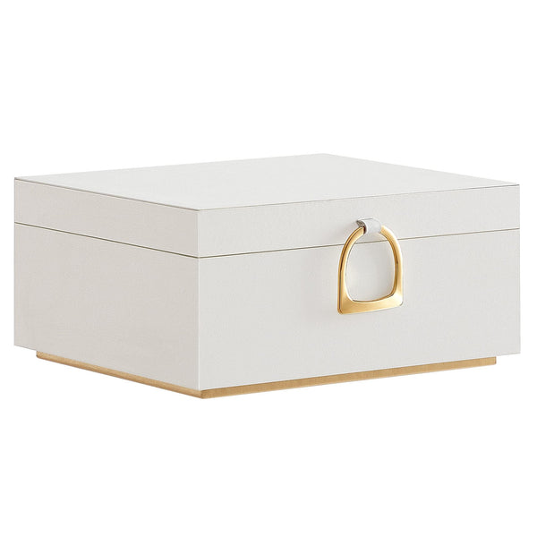 SONGMICS 2-Layer Boxes Jewelry Box with Removable Tray Storage, White NEW