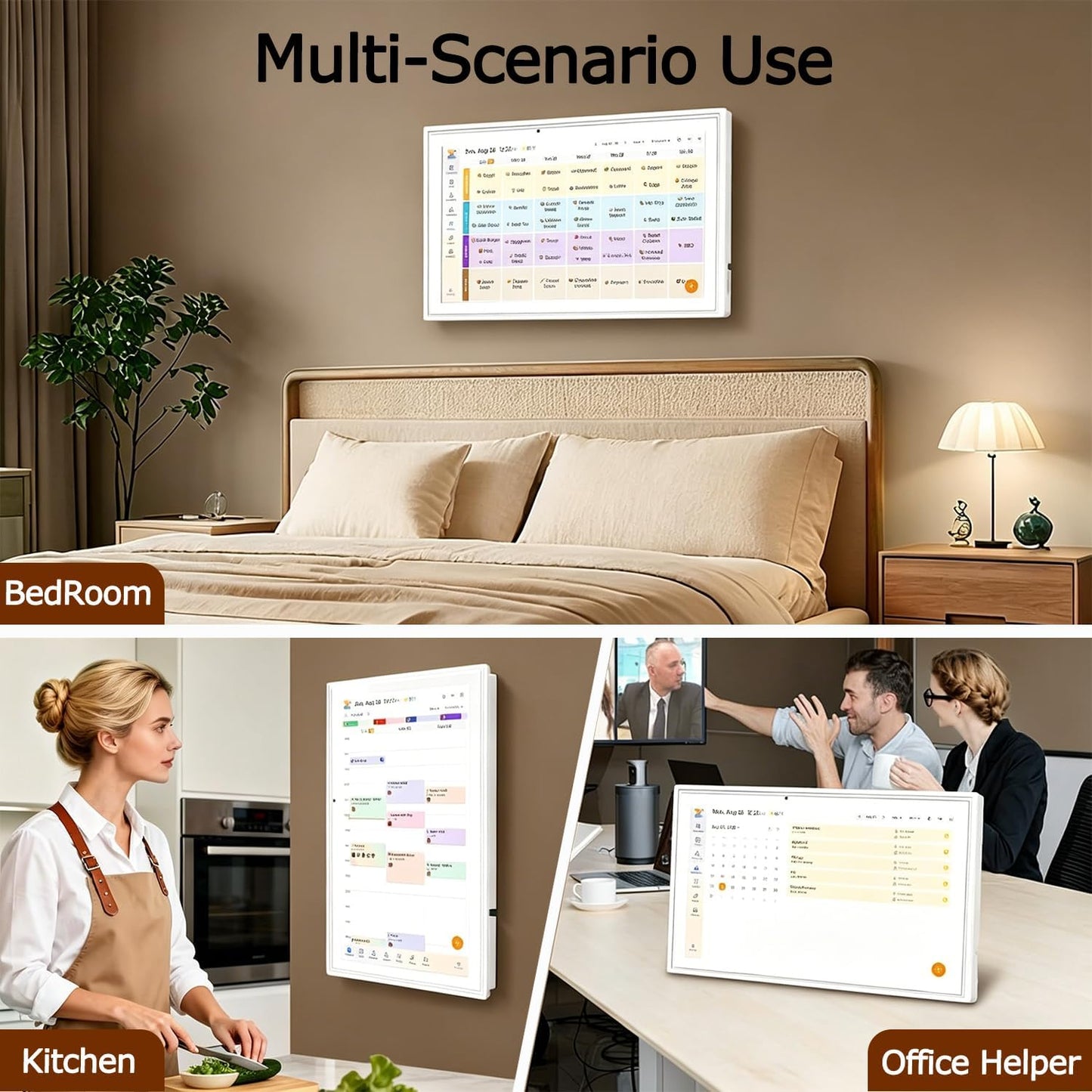 FotoCube 15.6 Inch Digital Wall Calendar Smart Planner Chore Chart White NEW