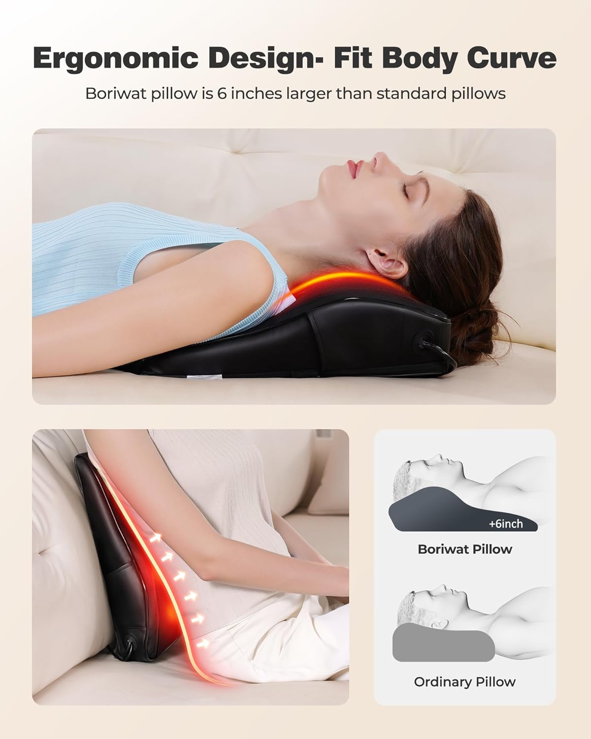 KNQZE Shiatsu Neck Massager with Heat, 3D Kneading, Remote Control for DEMO