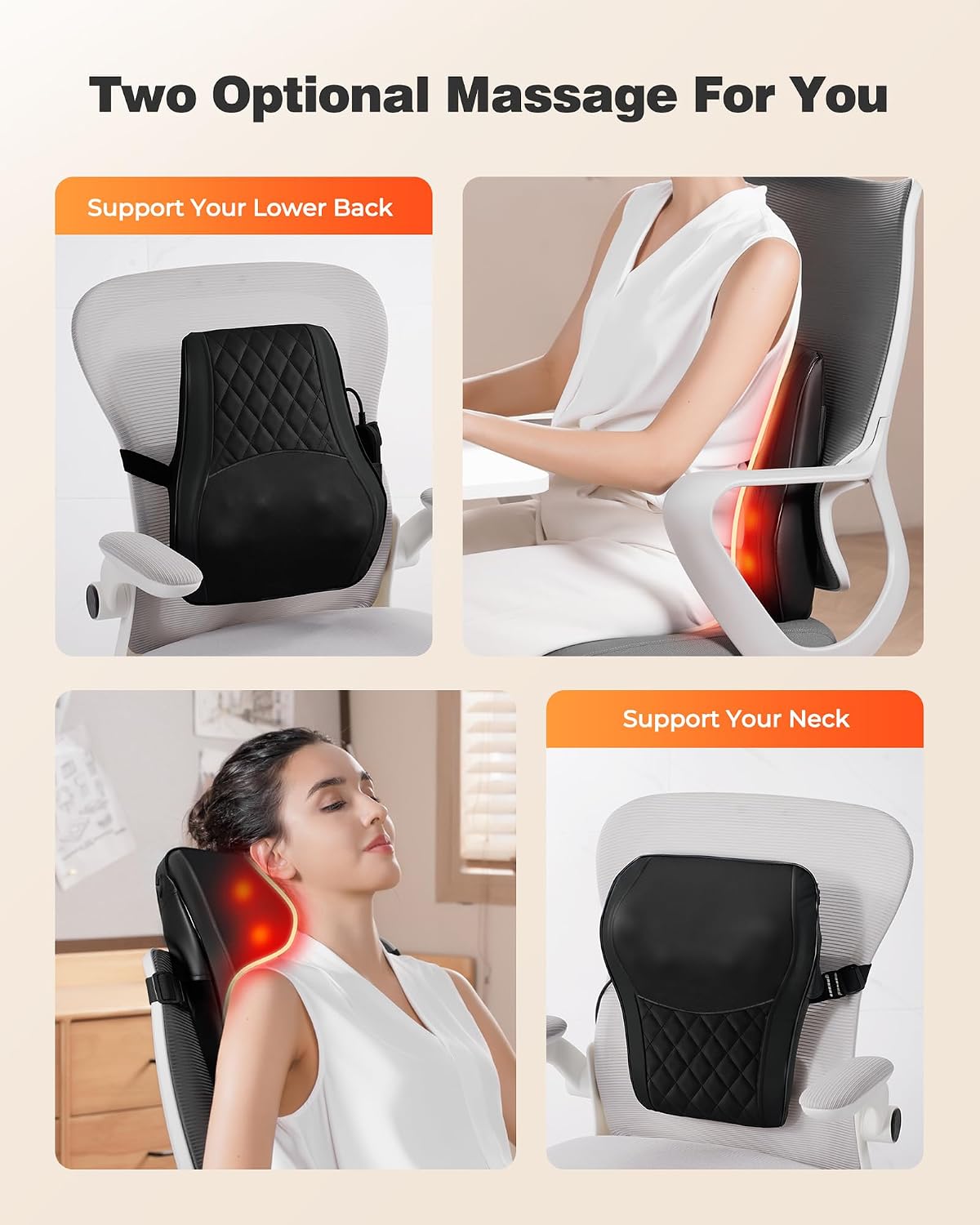 KNQZE Shiatsu Neck Massager with Heat, 3D Kneading, Remote Control for DEMO