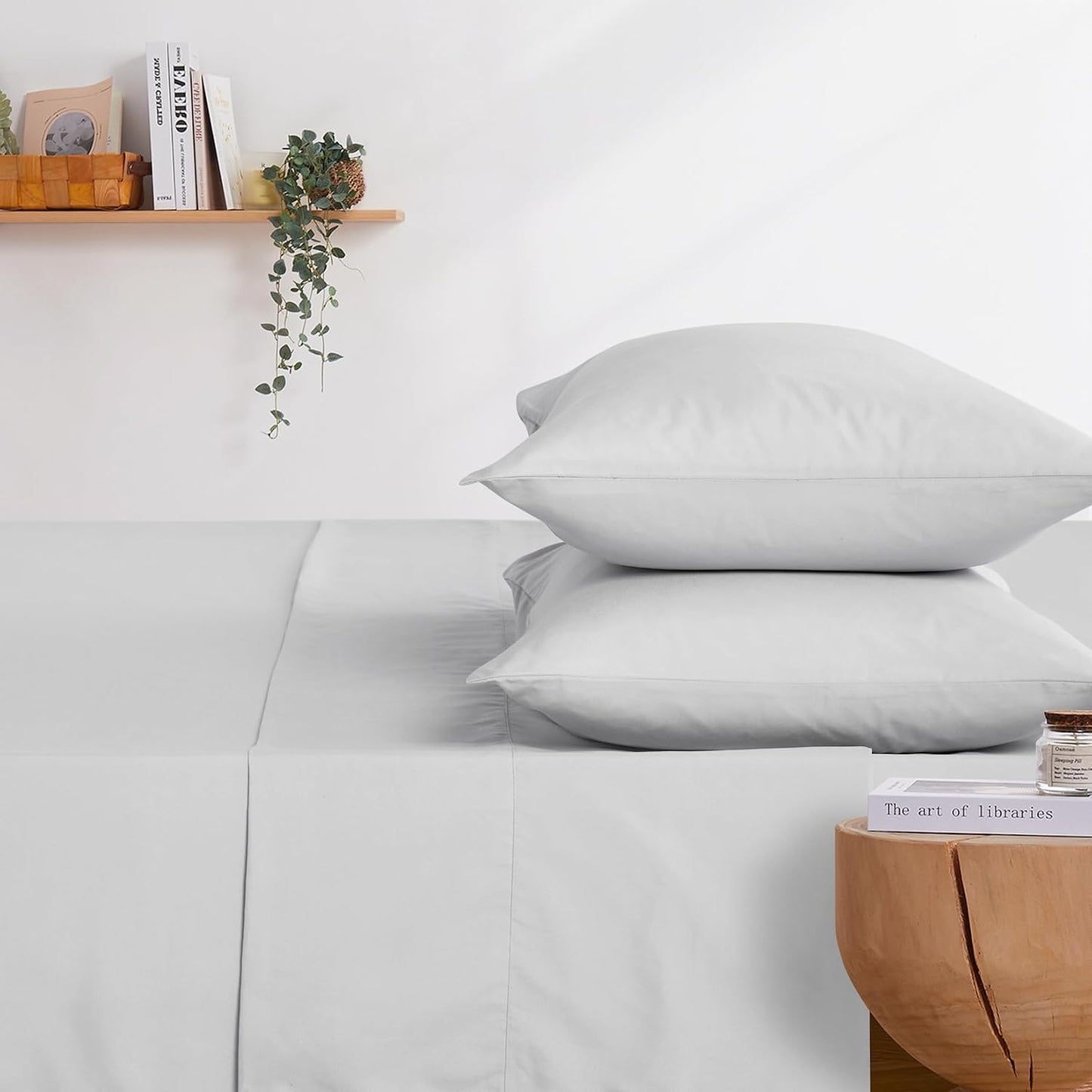 Wake In Cloud Super King Bed Sheet Set 1000TC Ultra Soft Microfiber Light NEW