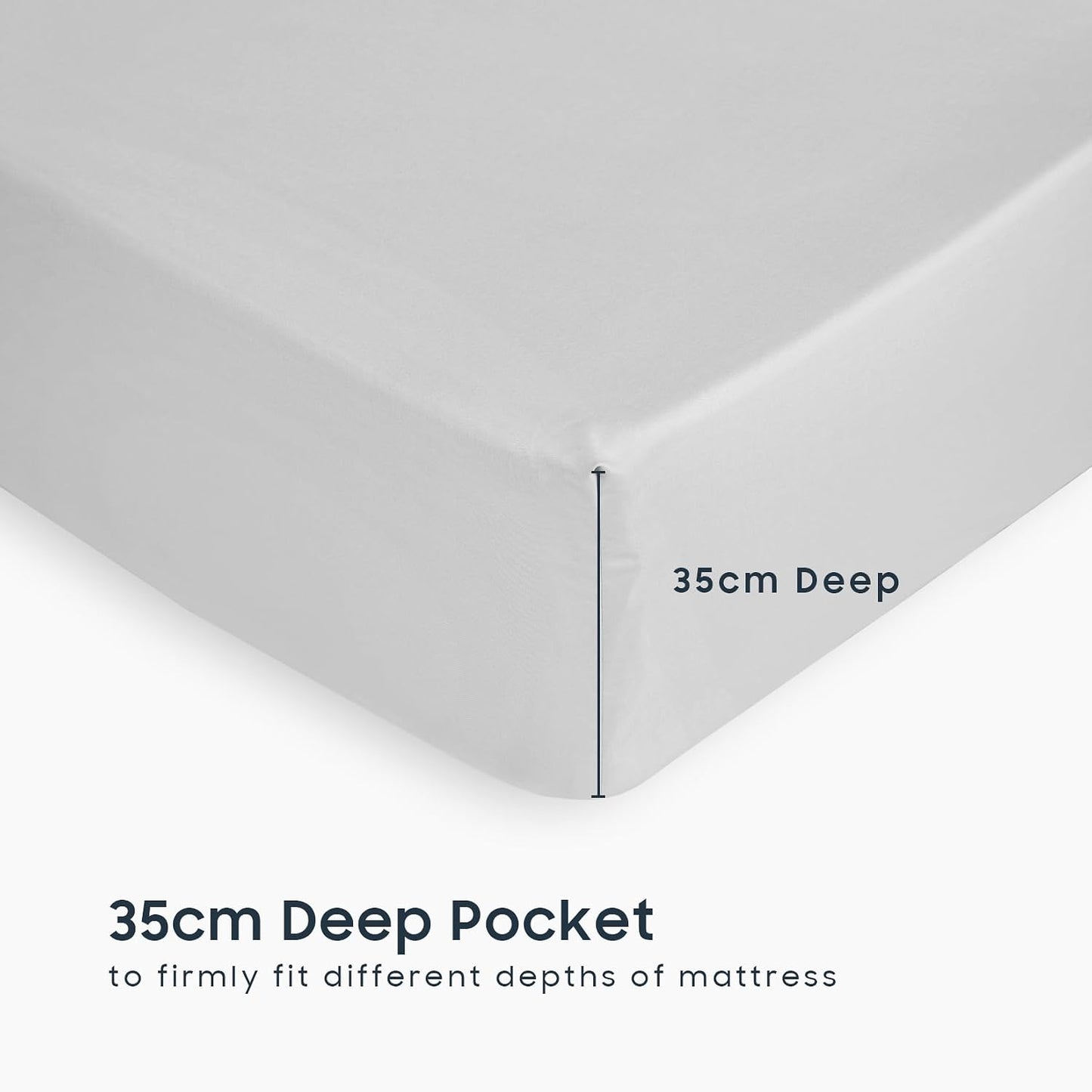 Wake In Cloud Super King Bed Sheet Set 1000TC Ultra Soft Microfiber Light NEW