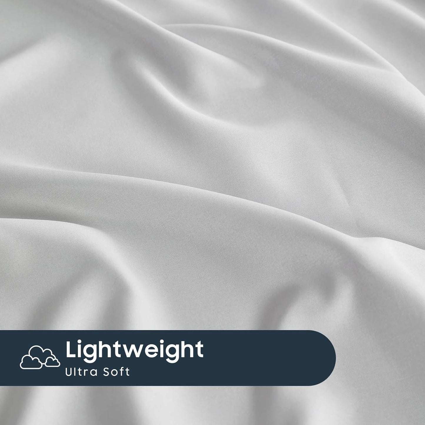 Wake In Cloud Super King Bed Sheet Set 1000TC Ultra Soft Microfiber Light NEW