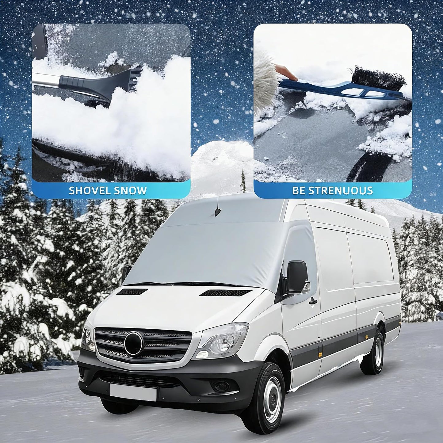 Motorhome Front Window Sunshade and Insulation Cover for Mercedes Sprinter