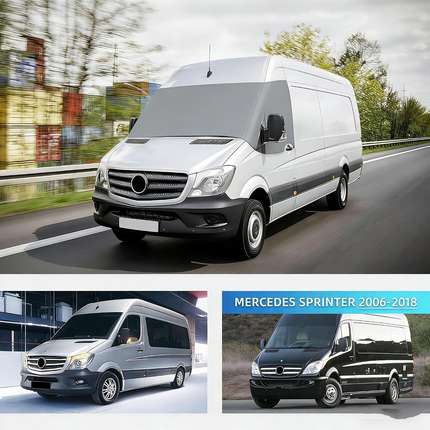 Motorhome Front Window Sunshade and Insulation Cover for Mercedes Sprinter