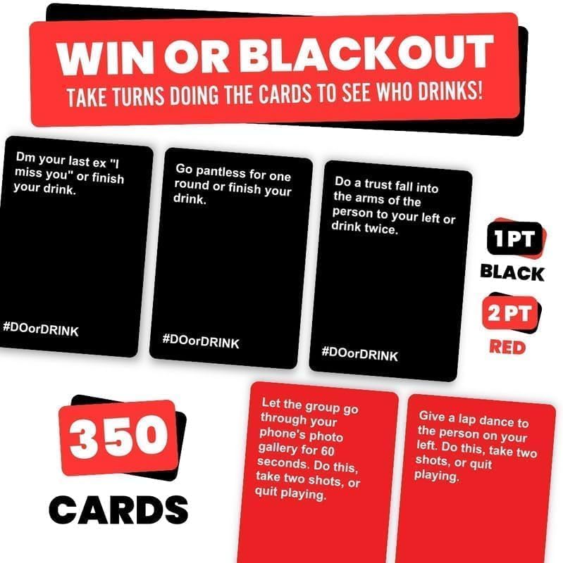 Do or Drink Multicolour Dedicated Deck Card Game for Adults - Fun Party NEW