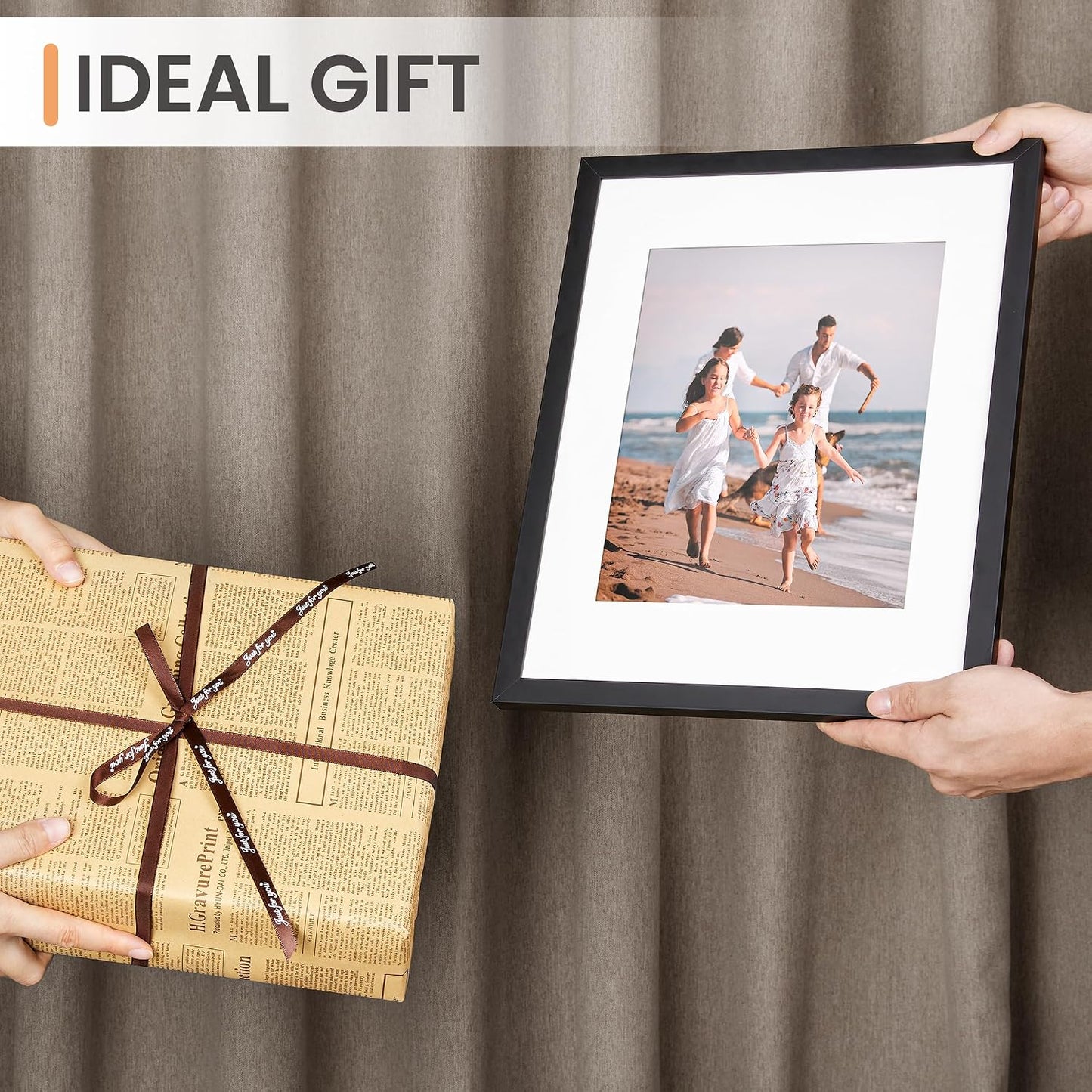upsimples 11x14 Picture Frame Set of 5 Black Wall & Tabletop Frames Size NEW