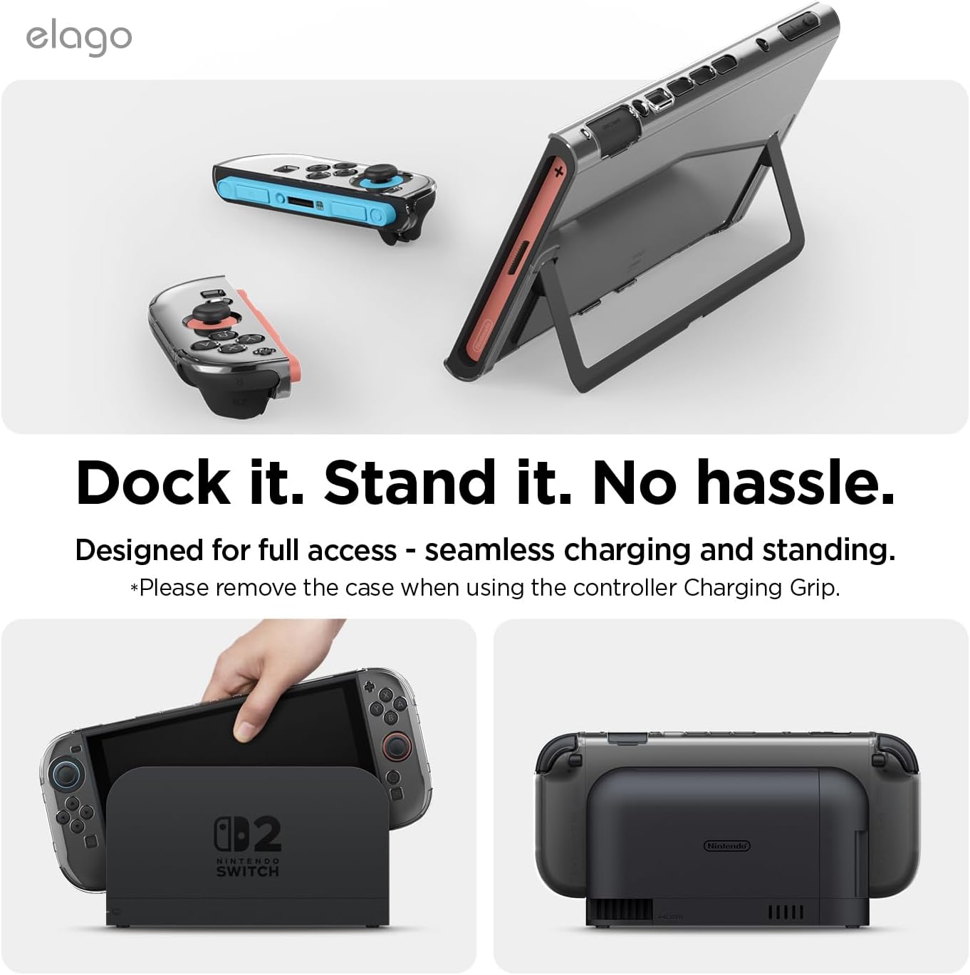 elago Clear Cases Slim Hard Shell Case for Nintendo Switch 2 Shock Resistant