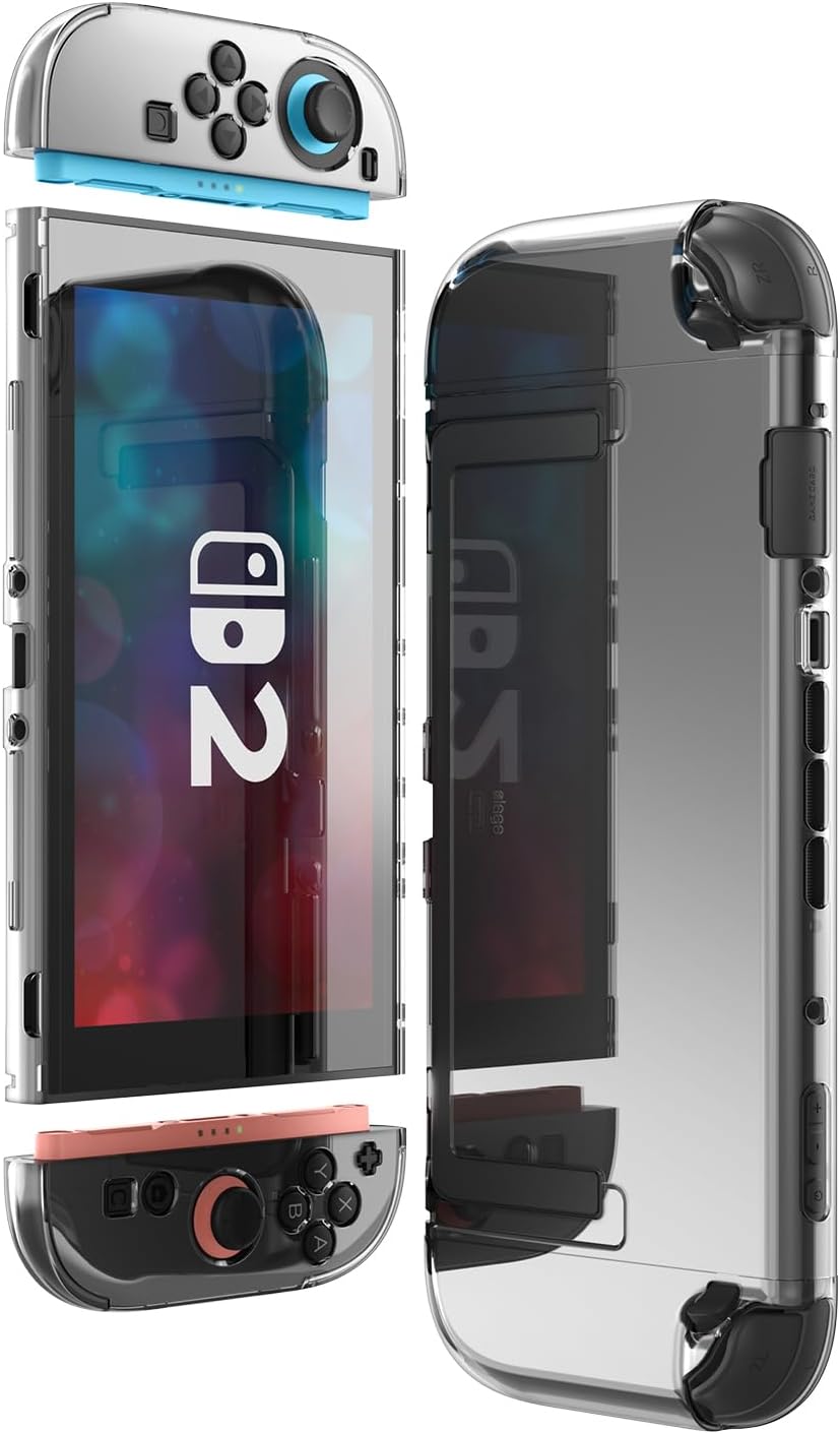 elago Clear Cases Slim Hard Shell Case for Nintendo Switch 2 Shock Resistant