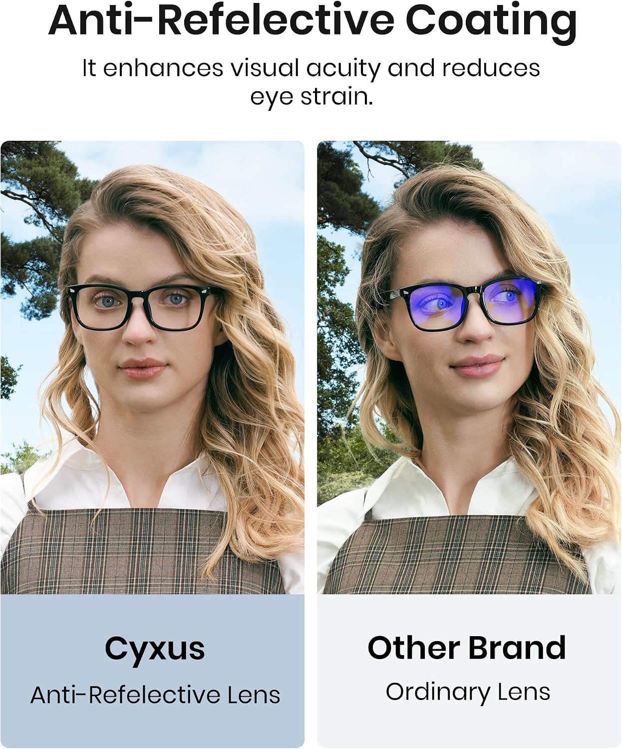 Cyxus Blue Light Blocking Glasses for Men & Women, UV Protection, DEMO