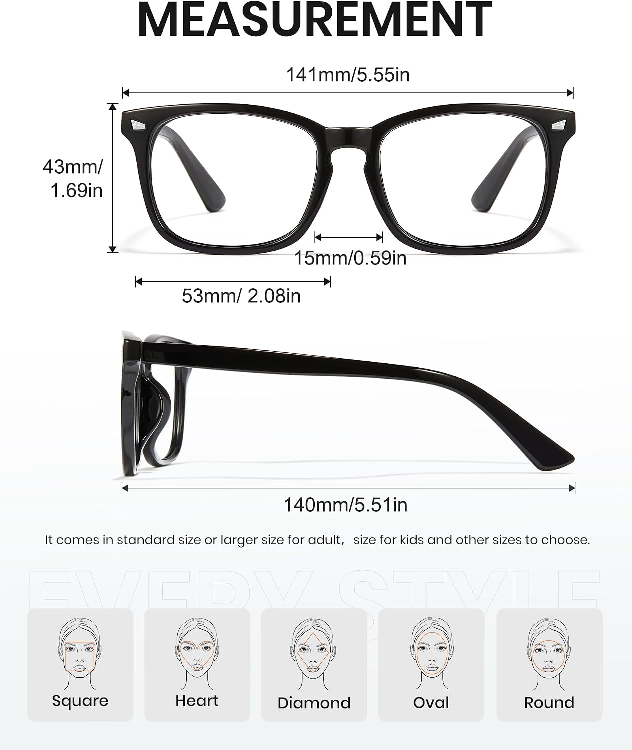 Cyxus Blue Light Blocking Glasses for Men & Women, UV Protection, DEMO