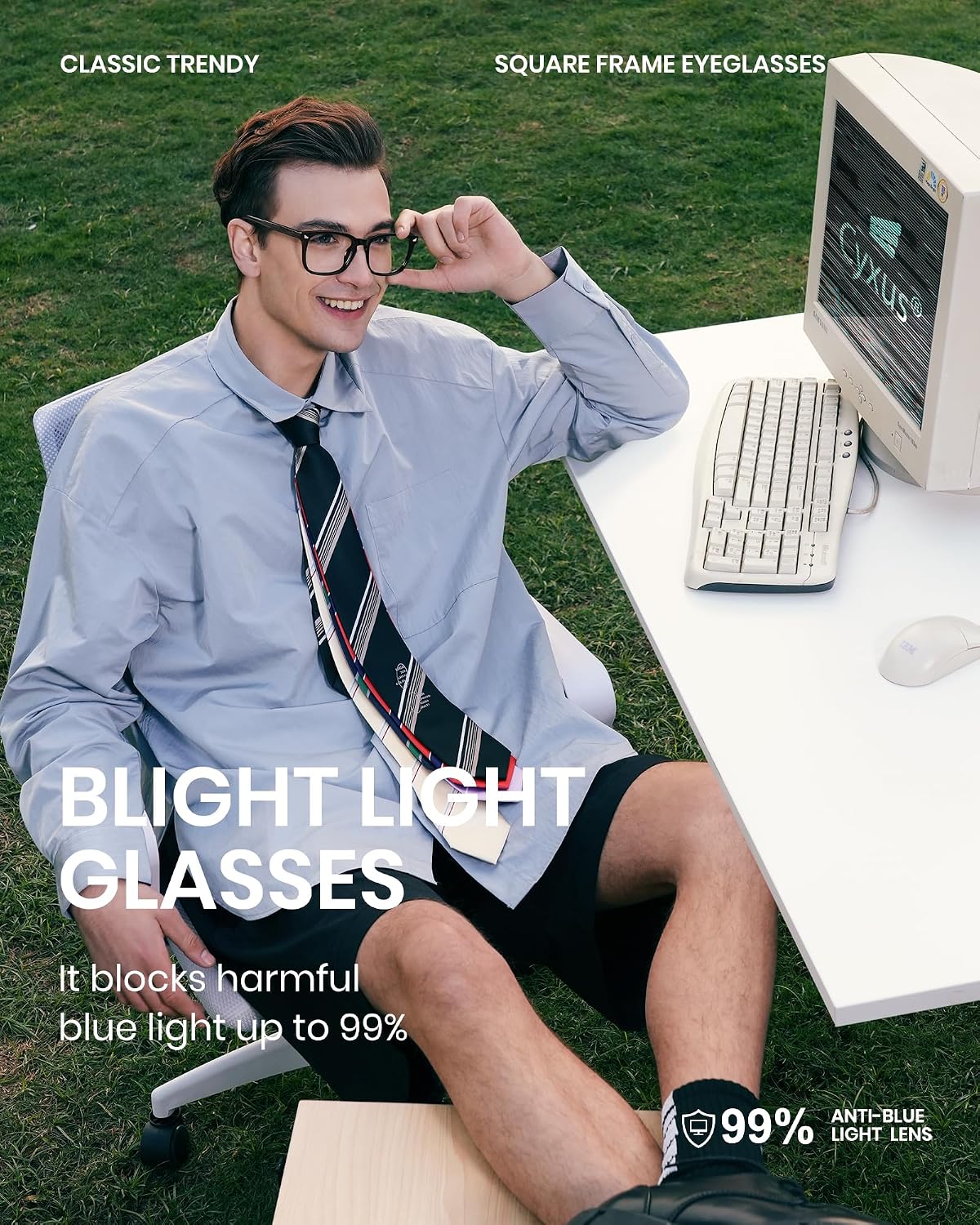Cyxus Blue Light Blocking Glasses for Men & Women, UV Protection, DEMO