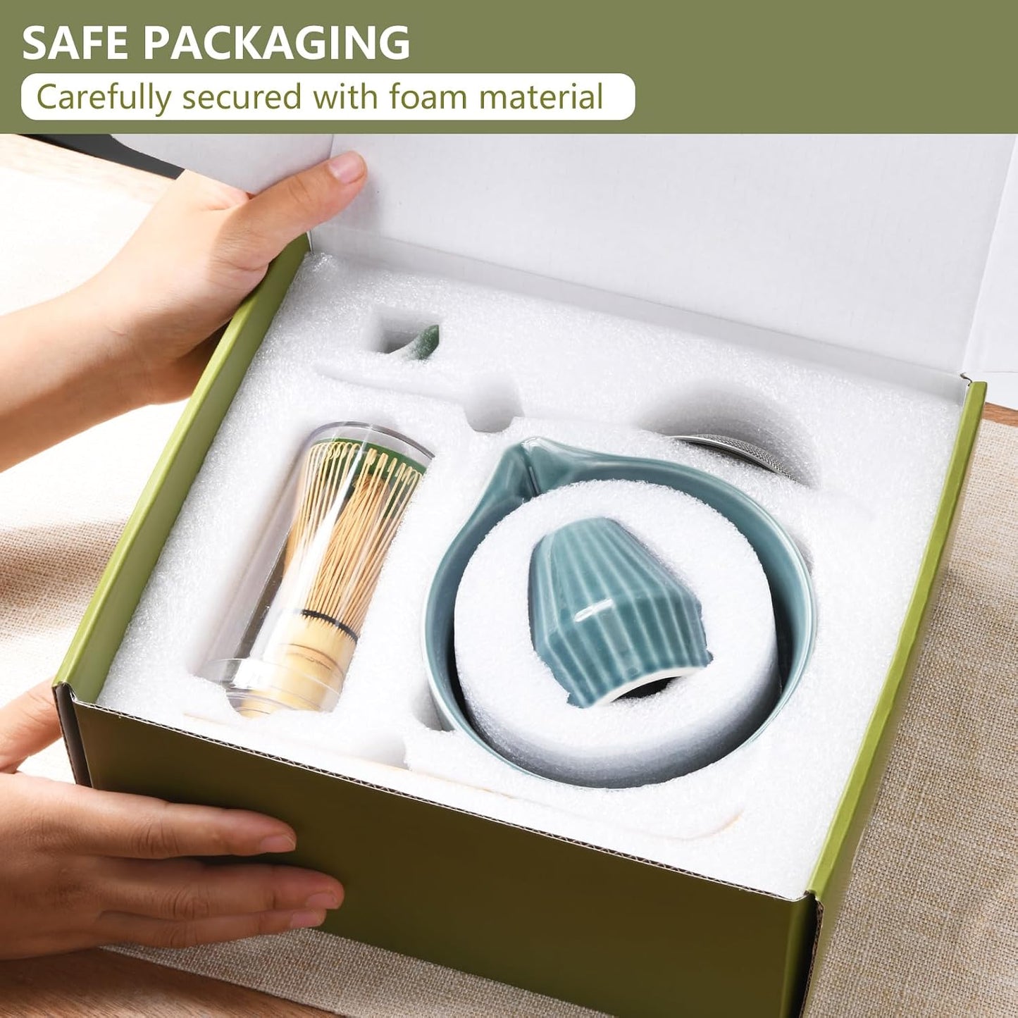 Authentic 7-Piece Matcha Tea Ceremony Starter Kit - Blue Japanese Sets NEW