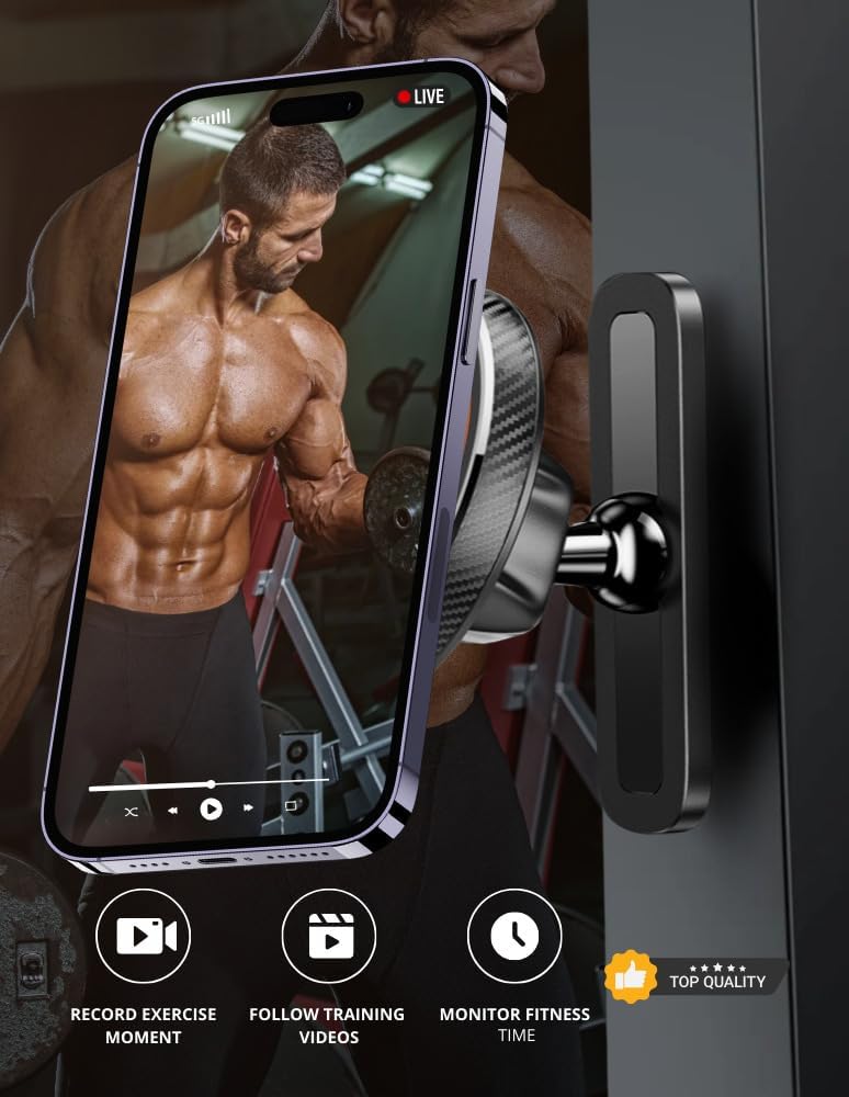 Magnetic Phone Grips Grip Holder Attaches to Metal Surfaces, Black for All NEW