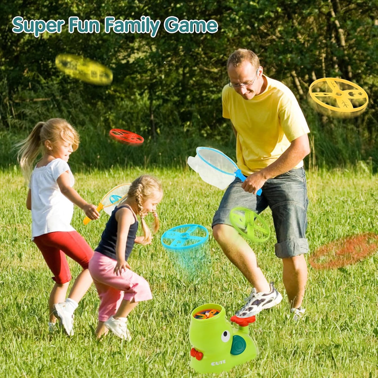 Little Bessn Foam Blasters Outdoor Toys for Kids Launching Discs Green NEW