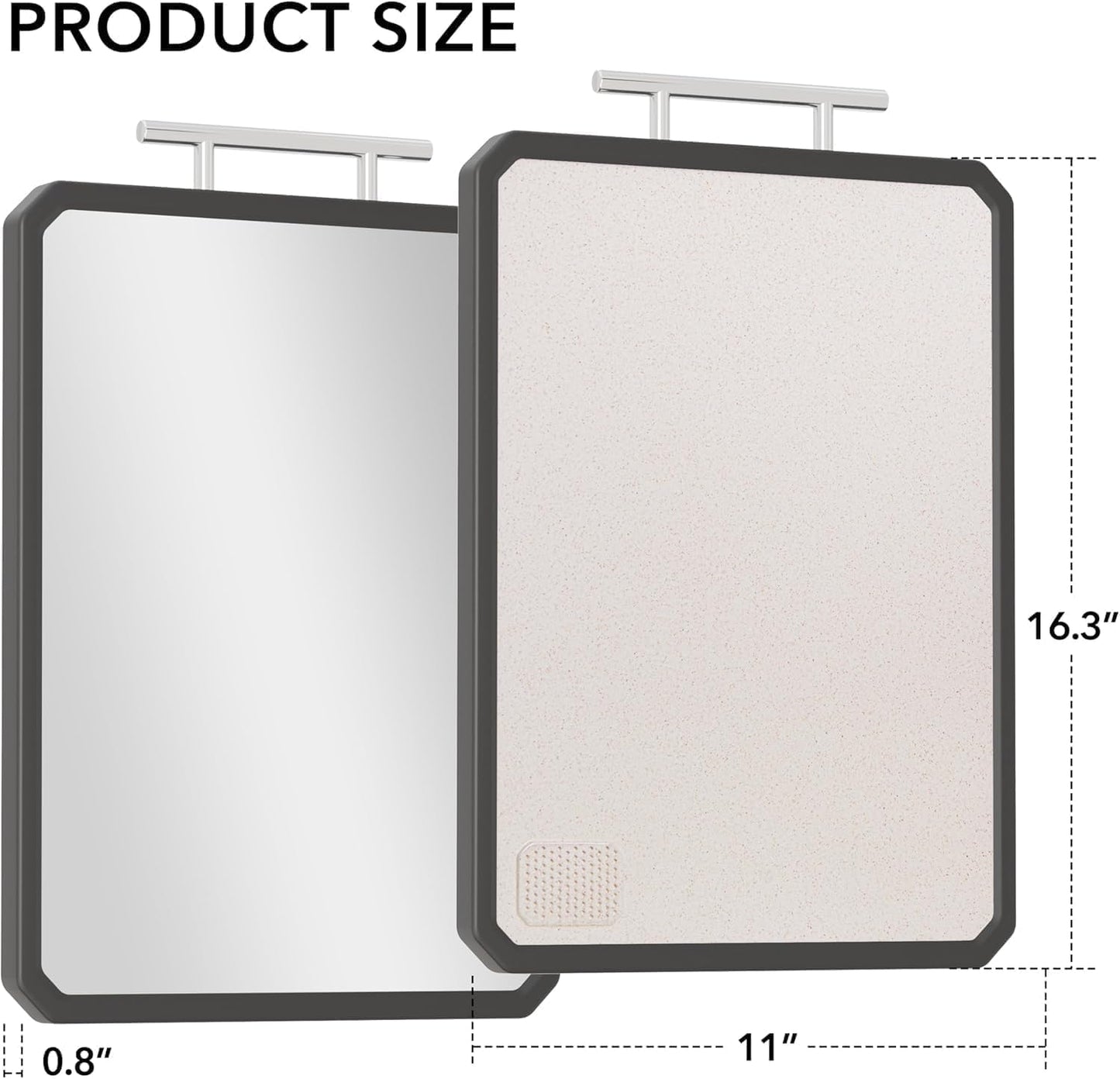 Titanium Chopping Board Textured Double-Sided Kitchen Cutting Grey 16"L x NEW