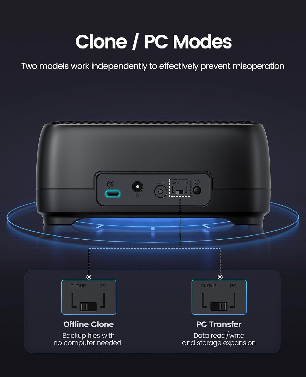 ORICO USB 3.2 Gen 1 SATA Hard Drive Docking Station Offline Clone Black DEMO