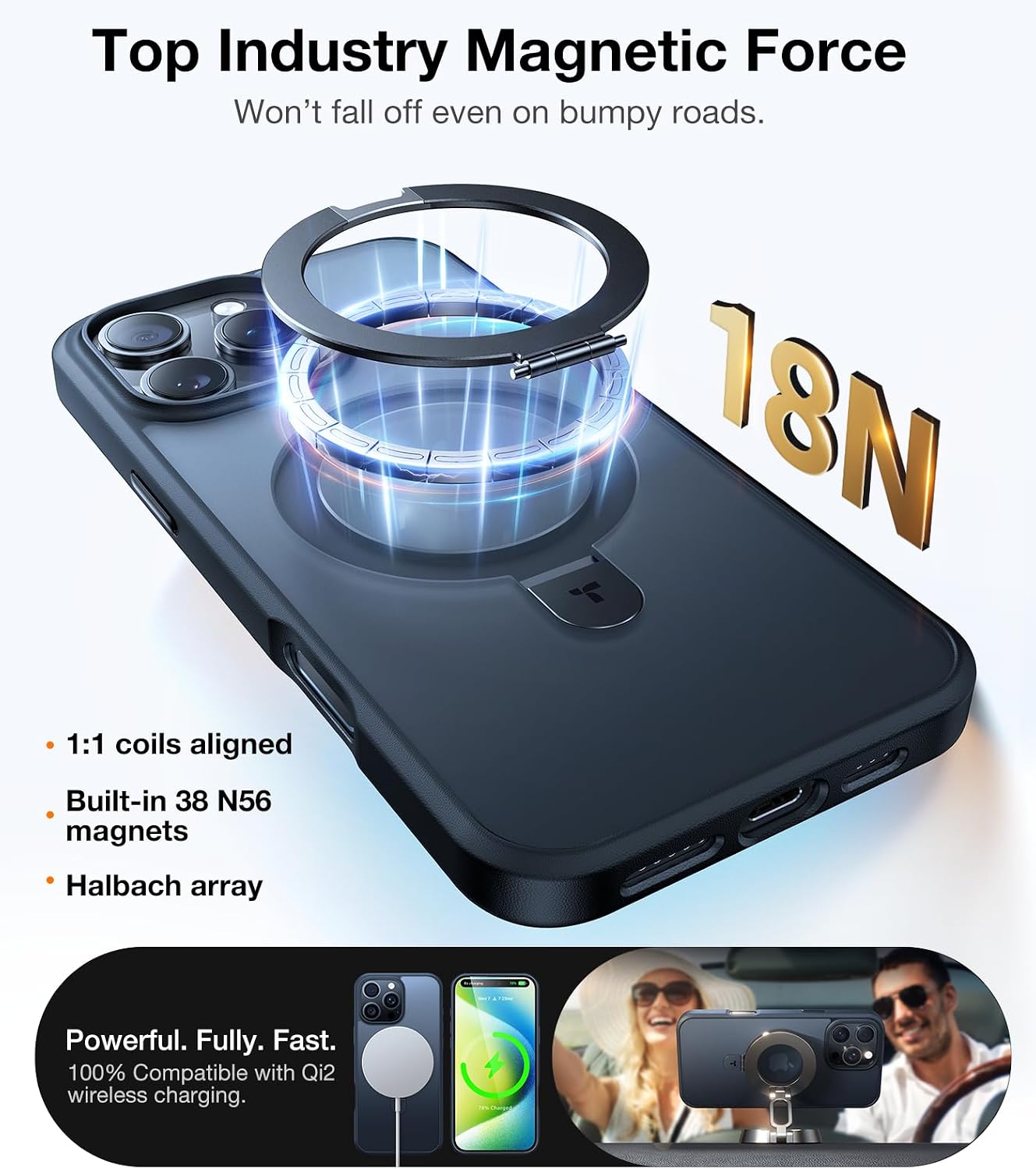 TORRAS Durable Phone Cases Magnetic Protective Case for iPhone 16 Pro - NEW