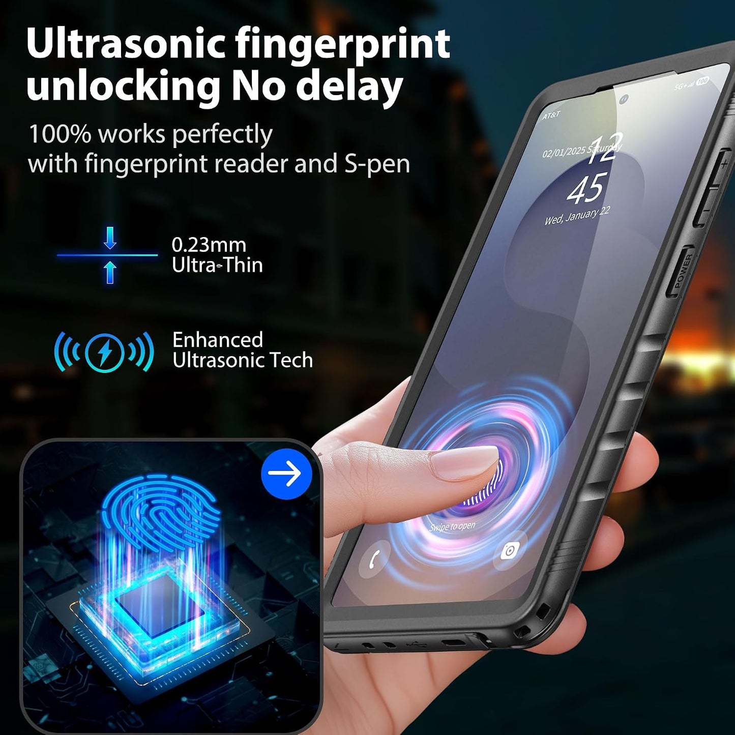 SPORTLINK Waterproof Phone Case Hard Military Cover for Galaxy S25 Ultra NEW