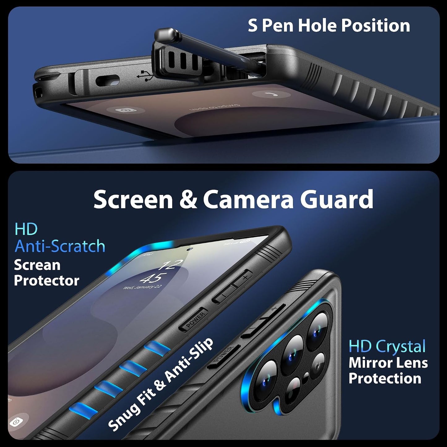 SPORTLINK Waterproof Phone Case Hard Military Cover for Galaxy S25 Ultra NEW