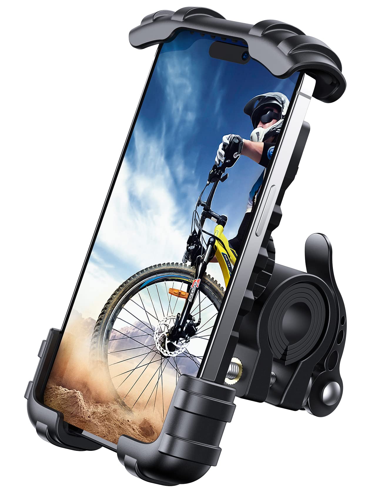 Lamicall Bicycle & Motorcycle Handlebar Mount for Smartphones in Black NEW