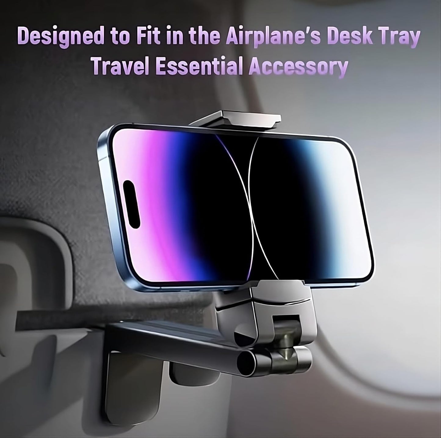 Foldable Black Phone Stand Holder for Desk, Bedstand NEW