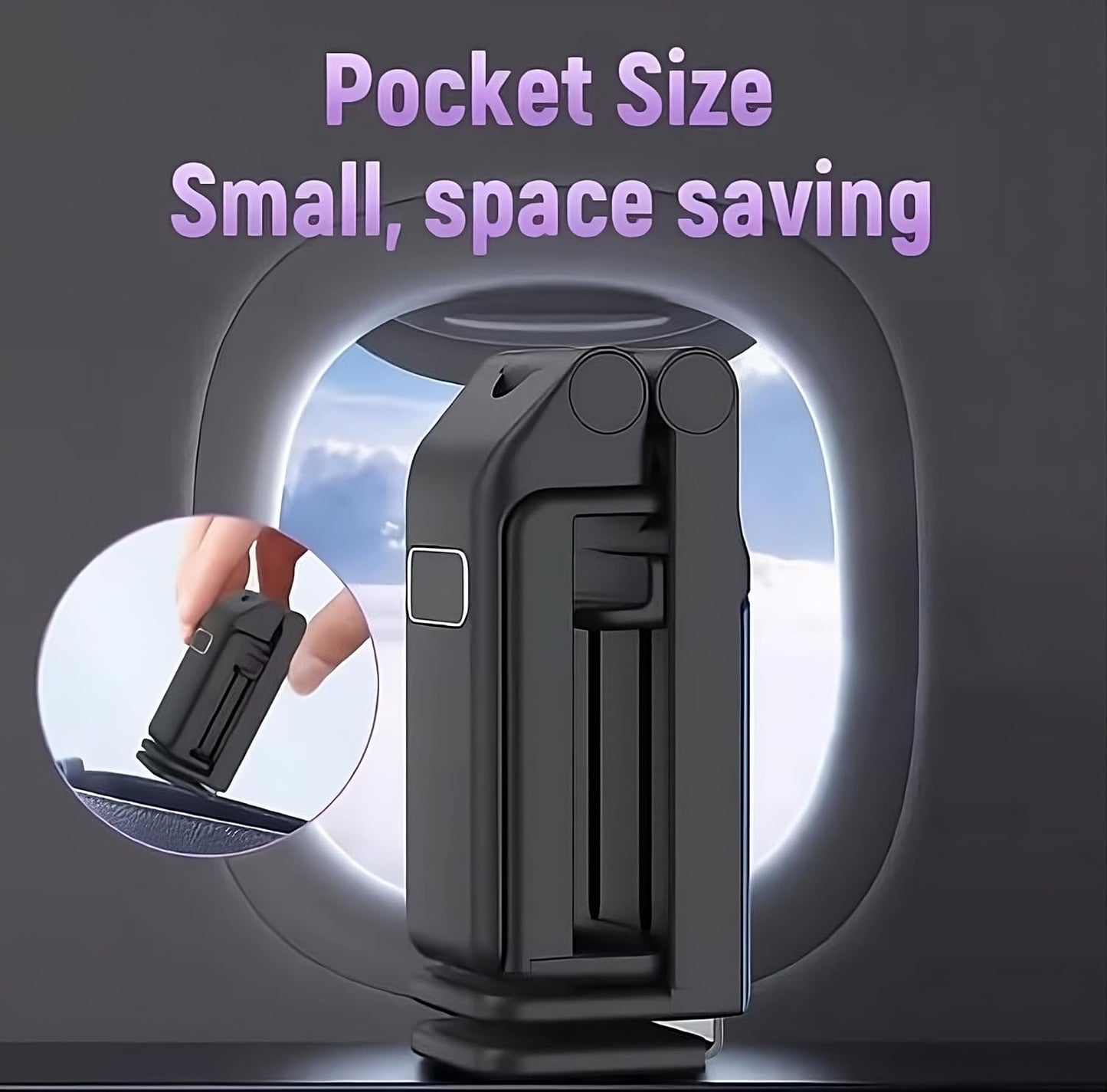 Foldable Black Phone Stand Holder for Desk, Bedstand NEW