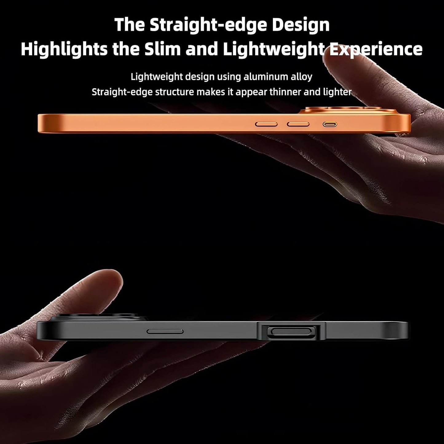 HOVNIER Slim Titanium Silver Phone Case for iPhone 17 Pro Max 6.9" DEMO